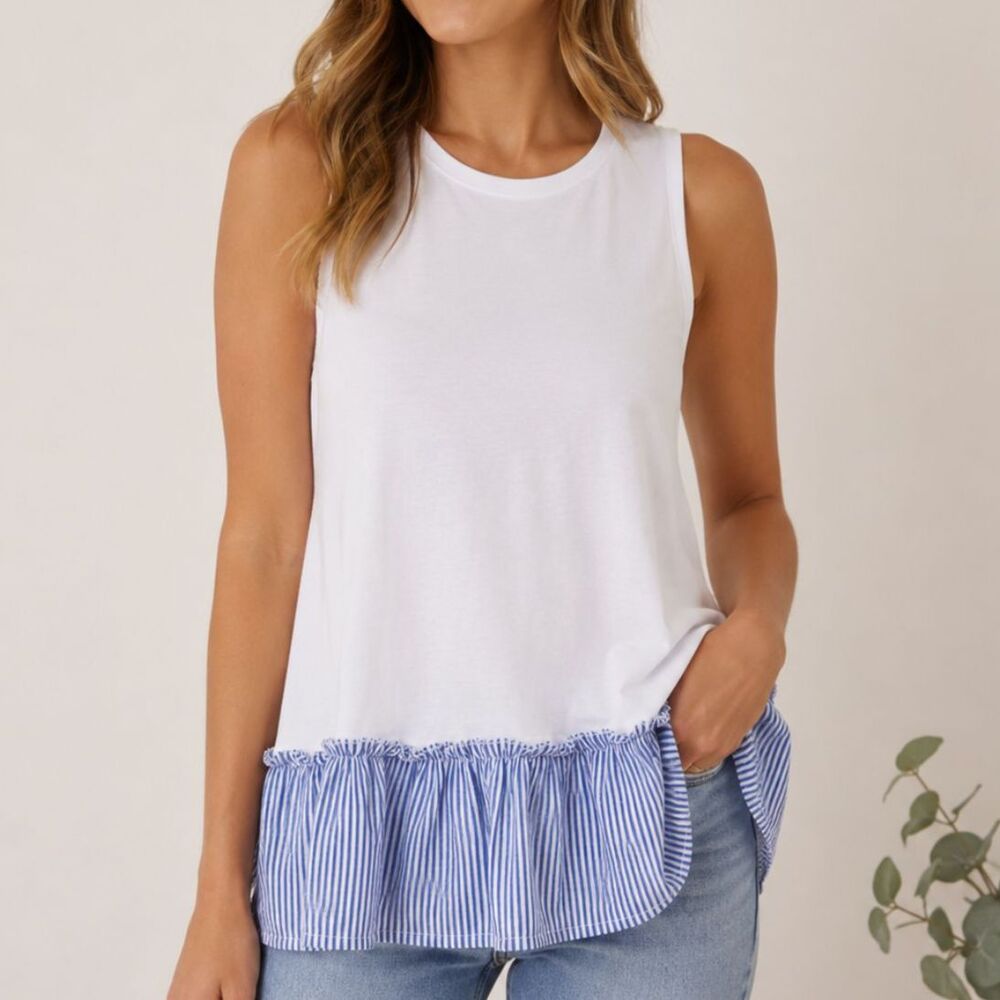 J.Crew Ruffle Hem Tank Top - Size Small